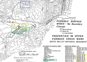 Furnace Creek Claims labeled
